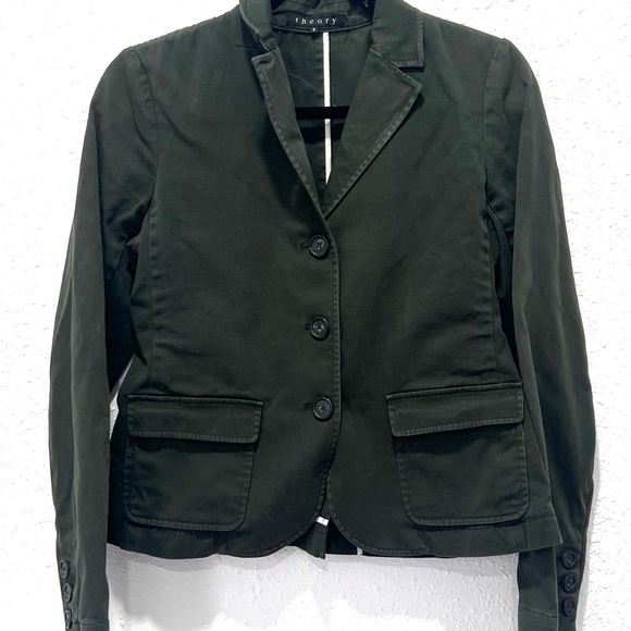 Theory single-breasted Green Tailored Blazer - Picture 3 of 6